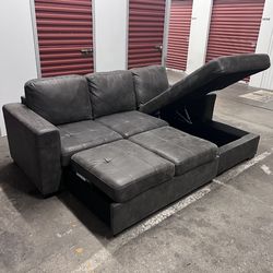 New Modern Sectional Sofa Sleeper with Storage and Chaise