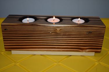 Wood Candle Holder