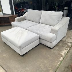 Couch With Ottoman And Entertainment Console