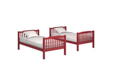 Convertible twin /twin bunk bed with mattresses