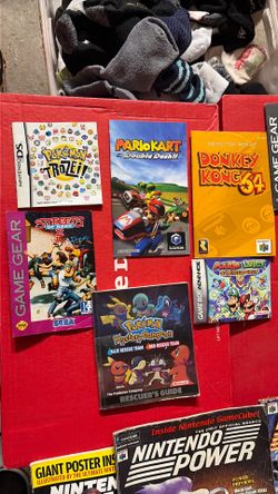 Game manuals and old nintendo power magazines