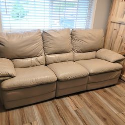 Wall Hugging Leather Sofa. $300 O.B.O. 