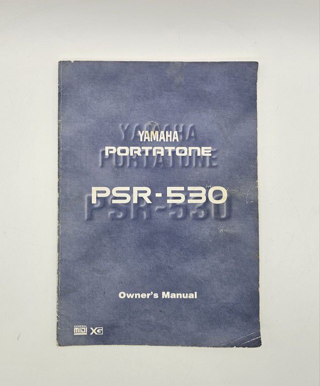 Yamaha PSR-530 Portatone Keyboard Piano OWNER'S MANUAL
