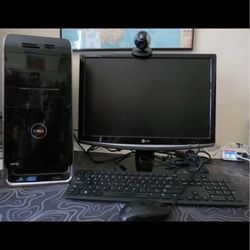 Dell computer with monitor, keyboard, mouse and camera