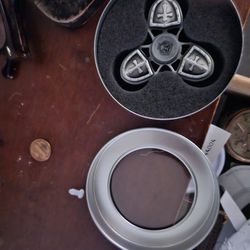 Stainless Steel Cross Fidget Spinner Wheel In Case