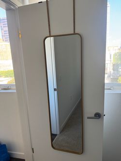 Over-the-Door Full-Length Mirror Gold Frame
