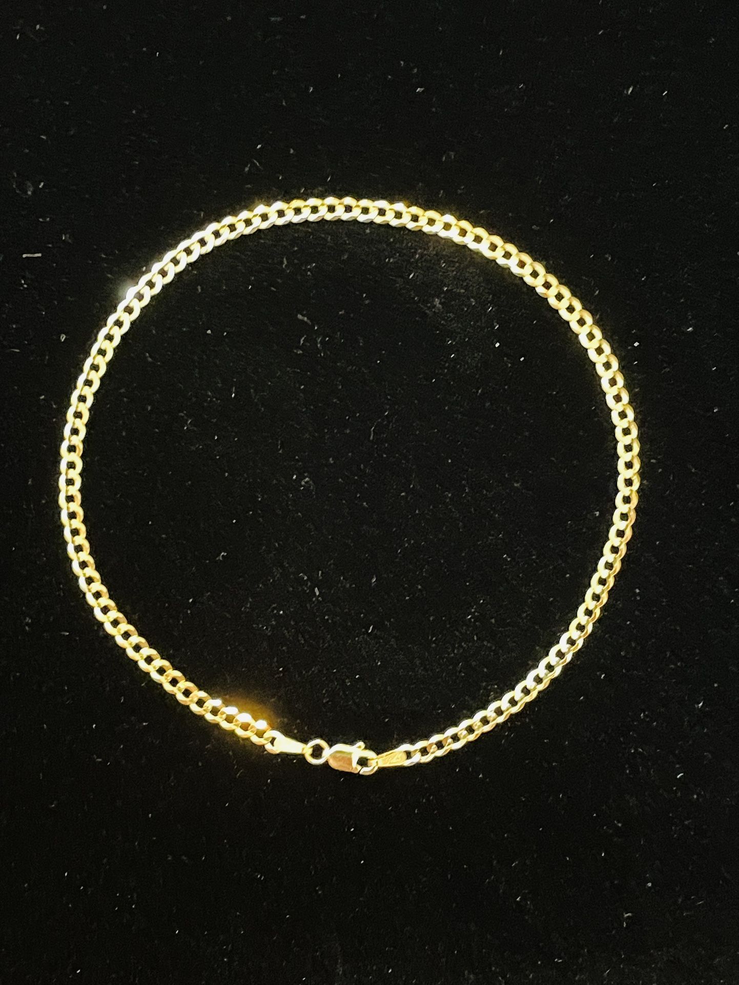10” 14K Curb Ankle Bracelet