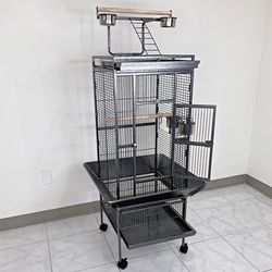 (NEW) $130 Large 61” Parrot Bird Cages with Rolling Stand for Cockatiels Parrot Parakeet Lovebird Finch 