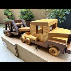 Wooden toy truck