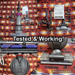 Dyson Ball Complete Upright Vacuum Cleaner With Attachments Gray & Purple Tested