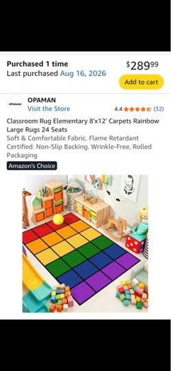 Classroom carpet