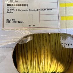 22 awg 6 conductor shielded plenum yellow jacket