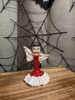 Betty Boop Figurine Red Glitter Gown