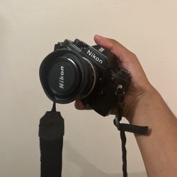 Vintage Nikon EM - 50mm with strap and Macro Focusing Lense Vintage Film Camera