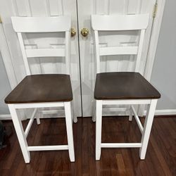 White bar Stools For Island - BRAND NEW, Real Wood(two)