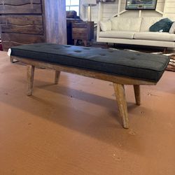 MC Style Gray Button Top Bench