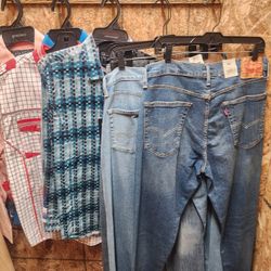 *Free delivery* clothes bundle jeans long sleeve shirts style button ups M S sizes new with tags