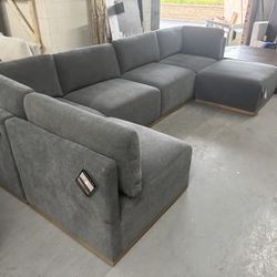Grey Couch Sectional 