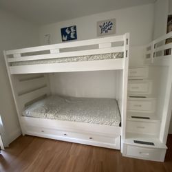 Sturdy Bunkbed With Trundle And Storage