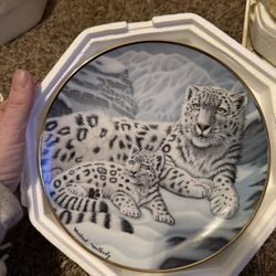 Snow Leopards Display Plate 