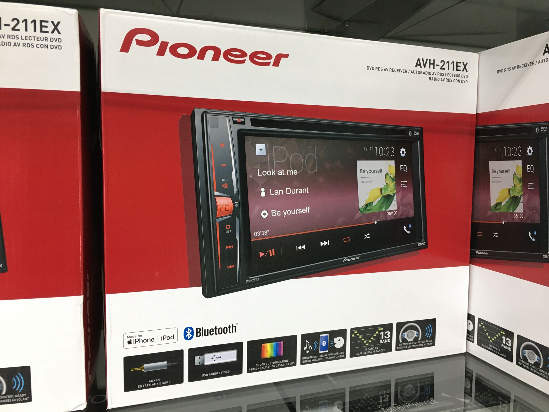 Pioneer avh-211ex double din stereo radio cd dvd Bluetooth