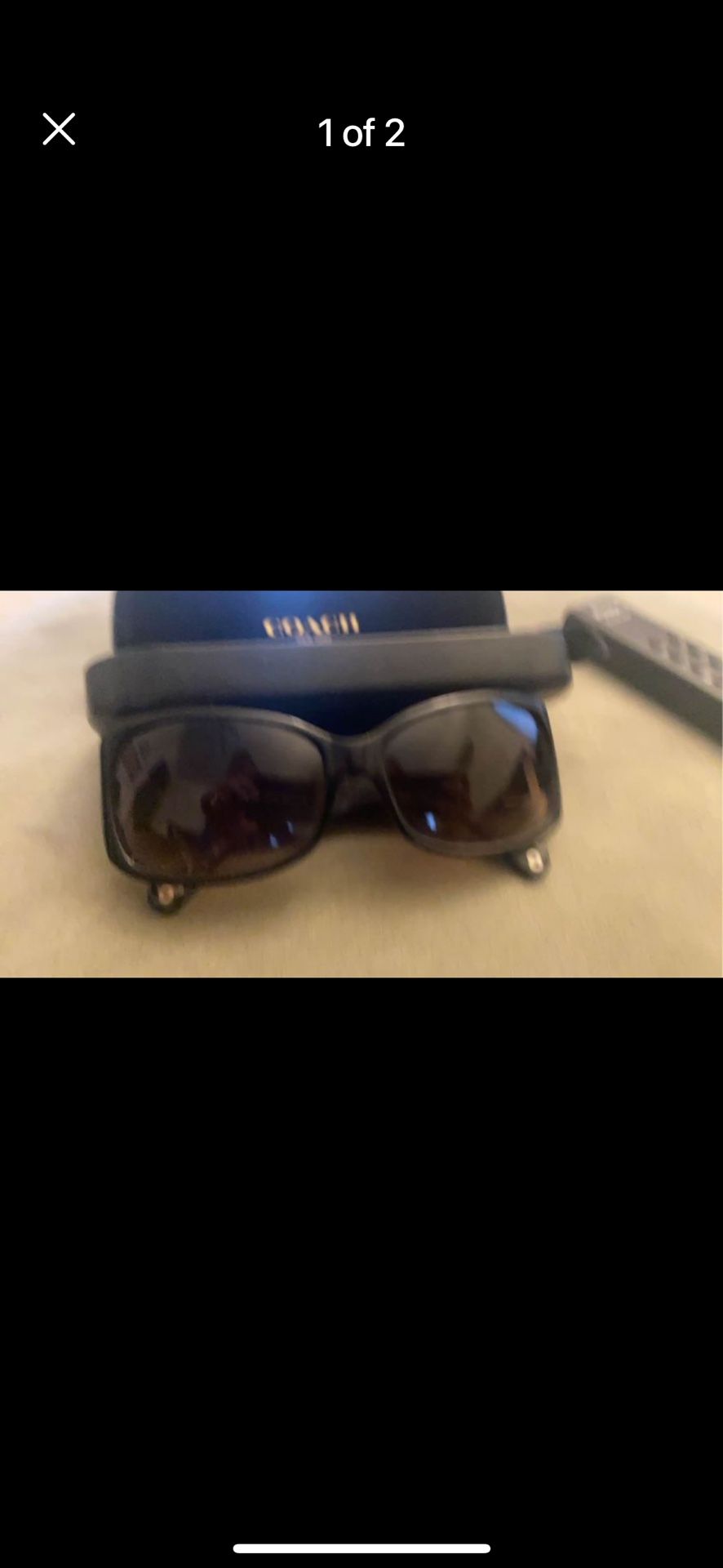 Coach Black Sunglasses With Case 