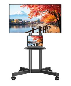 New In Box!  Rolling TV Stand On Wheels (32”-75” TV’s) Adjust Height (Ip To 88lbs) $45 FIRM (#1397)