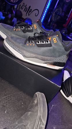Nike air jordan 3 retro fear pack dark grey /black size 13