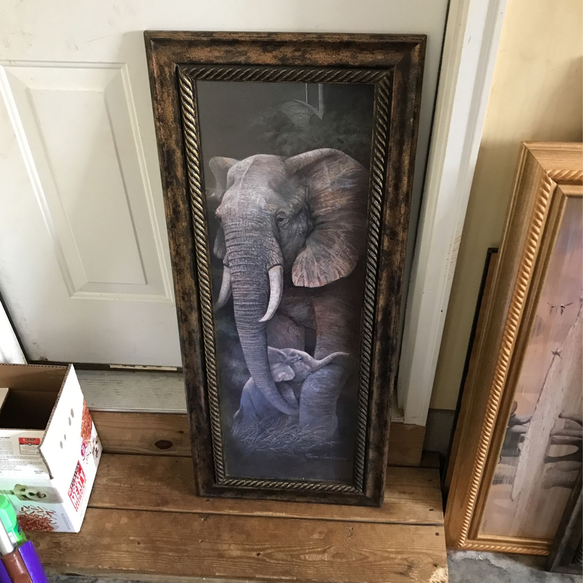 Elephant And Baby Elephant Painting