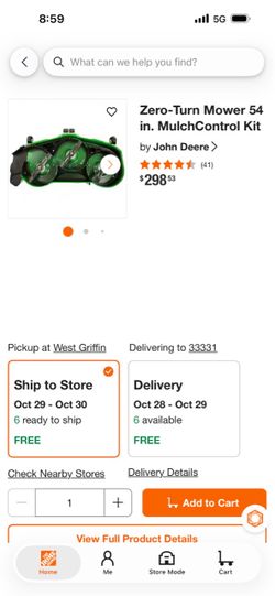 54” John Deere mulching kit