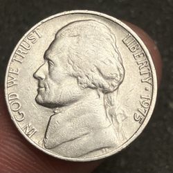 1975  No Mint Mark jefferson nickel