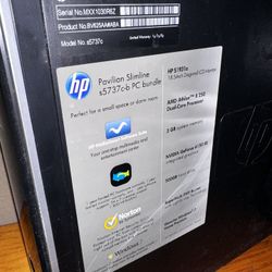 Desktop Computer HP No Cables 