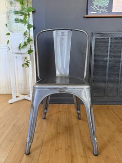 Industrial Metal Stackable Chair - Set of 2