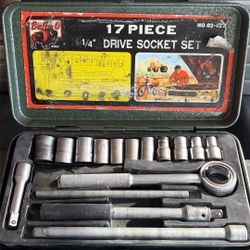 1/4 In Drive 17 Piece Socket Set