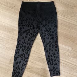 The Limited Black and Charcoal Leopard-Print Leggings