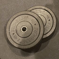 Rogue Fitness Pair Of 35 Lb Olympic Rubber Bumper Weight Plates