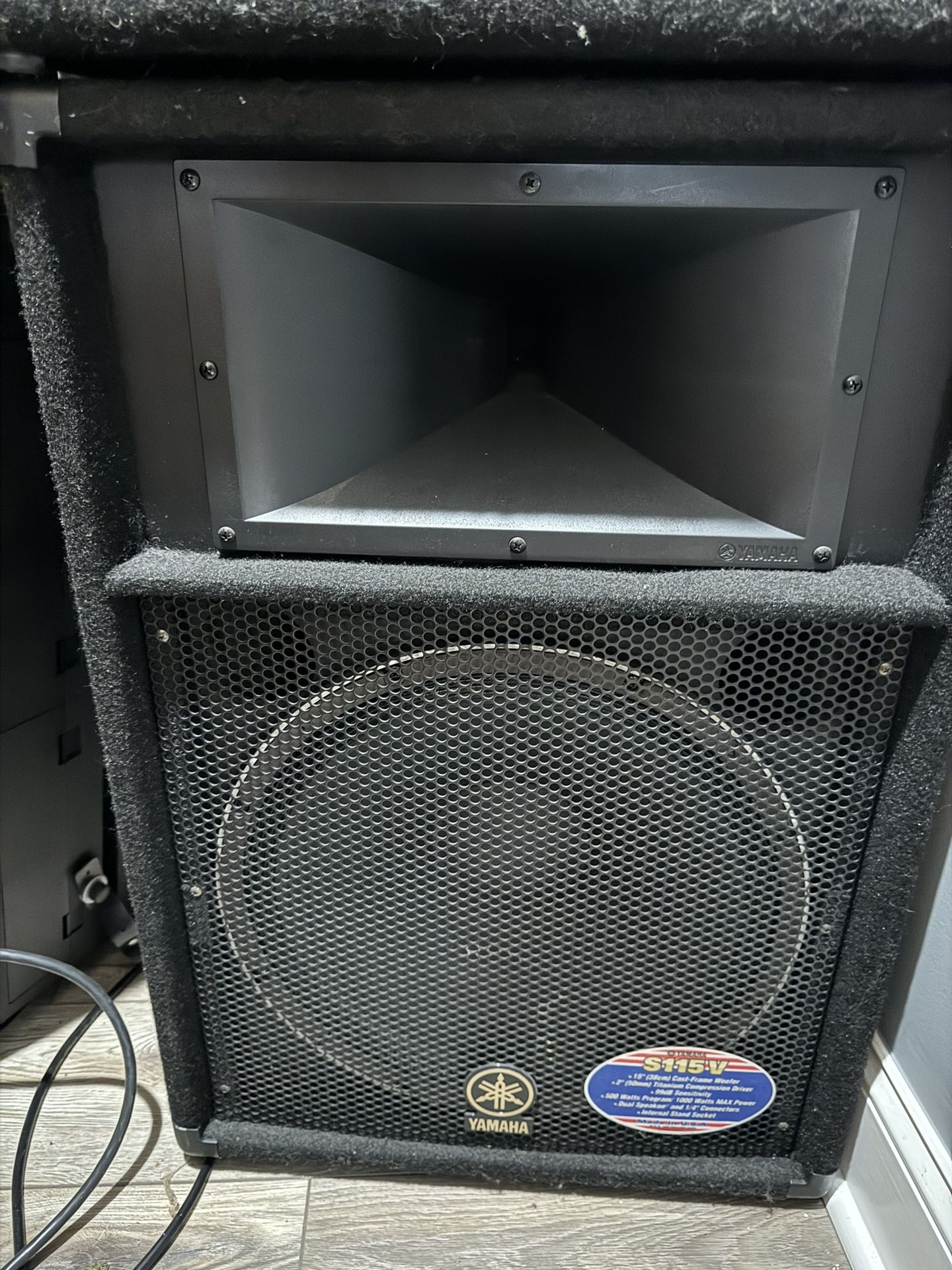 Two Yamaha S115 MK5 Club V 15" Passive PA Speakers