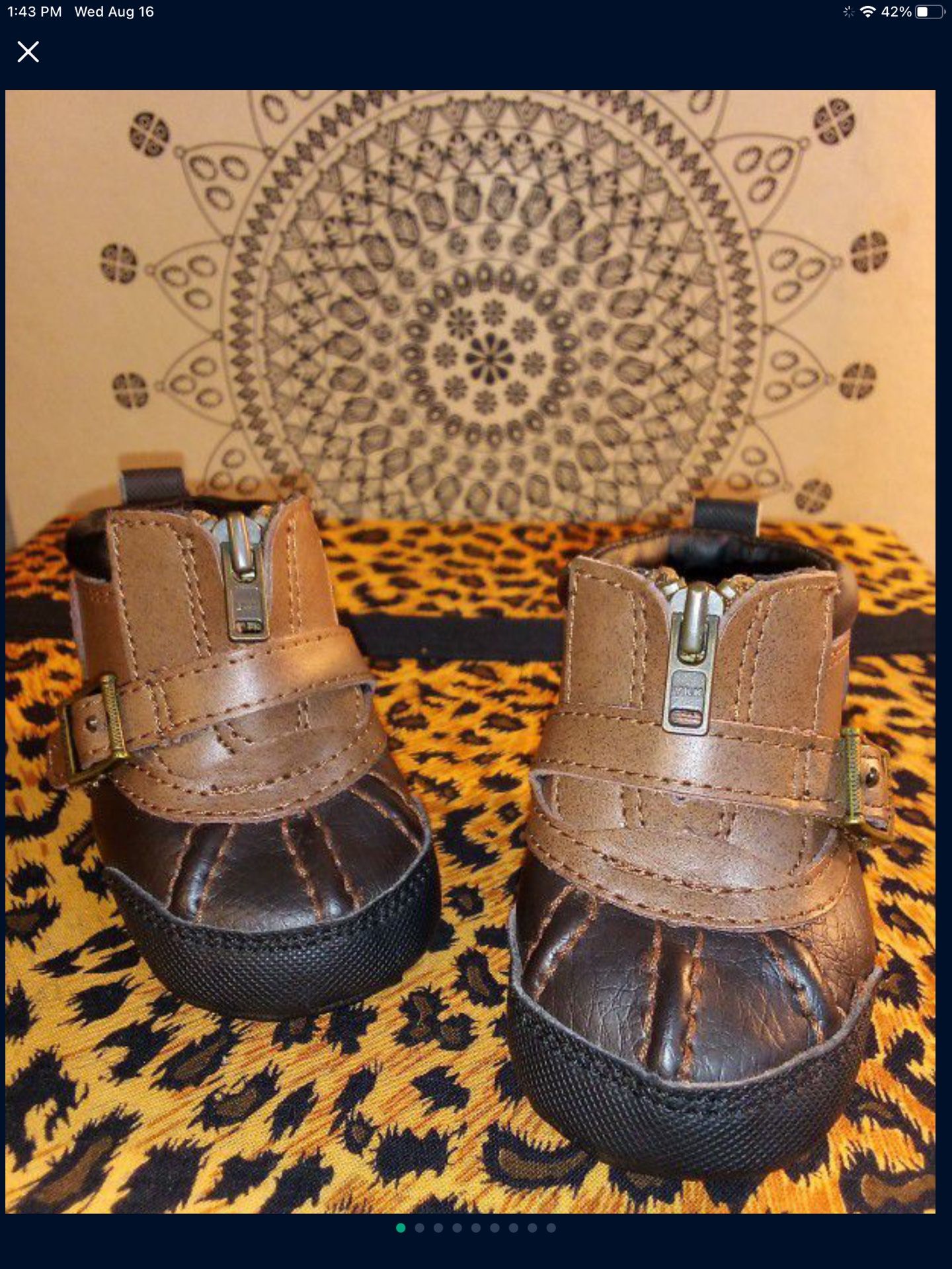 RALPH LAUREN size ZERO 0 infant baby boys girls black brown leather zipper dress shoes