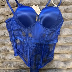 NEVER WORN VICTORIA SECRET ROYAL BLUE BODYSUIT