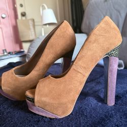 Suede High Heels - Vintage By Halston…
