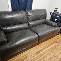 Leather Reclining Sofa