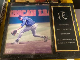Alex Rodriguez Seattle Mariners commemorative plaque