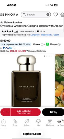 Jo Malone Cypress and Grapevine 50 mL or 1.7 oz