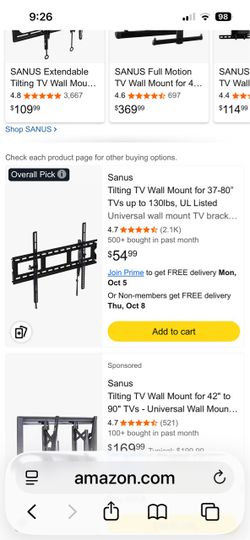Tv wall mount