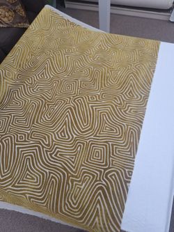 Lustrous Citron Gradual Maze Fine Cut Velvet fabric