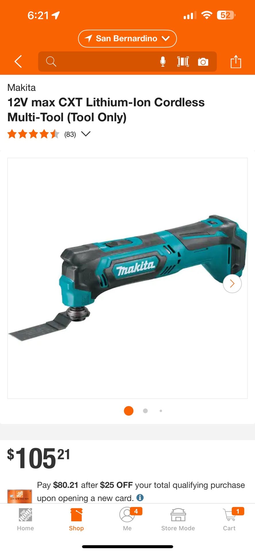 Makita 12V max CXT Lithium-lon Cordless Multi-Tool (Tool Only)