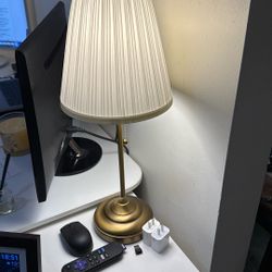 IKEA Table lamp, brass/white
