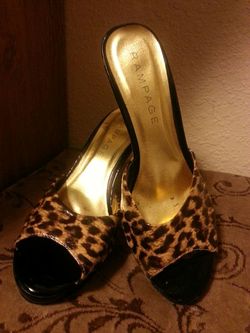 Leopard print high heels