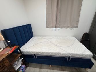 Twin Mattress and Frame (14 inch Novaform)