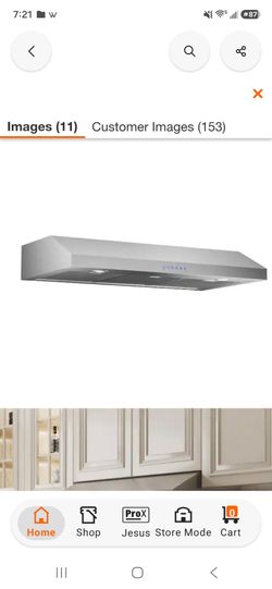 36 in. 400 CFM Ducted Under Cabinet Range Hood in Stainless Steel with 3-Venting Option, Push Button and LED Lights